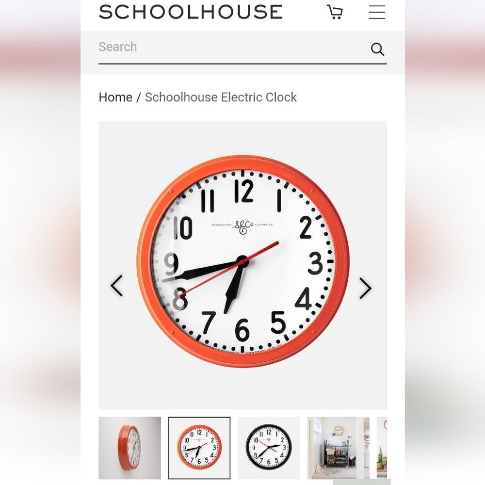 Schoolhouse Electric Irange Wall Clock